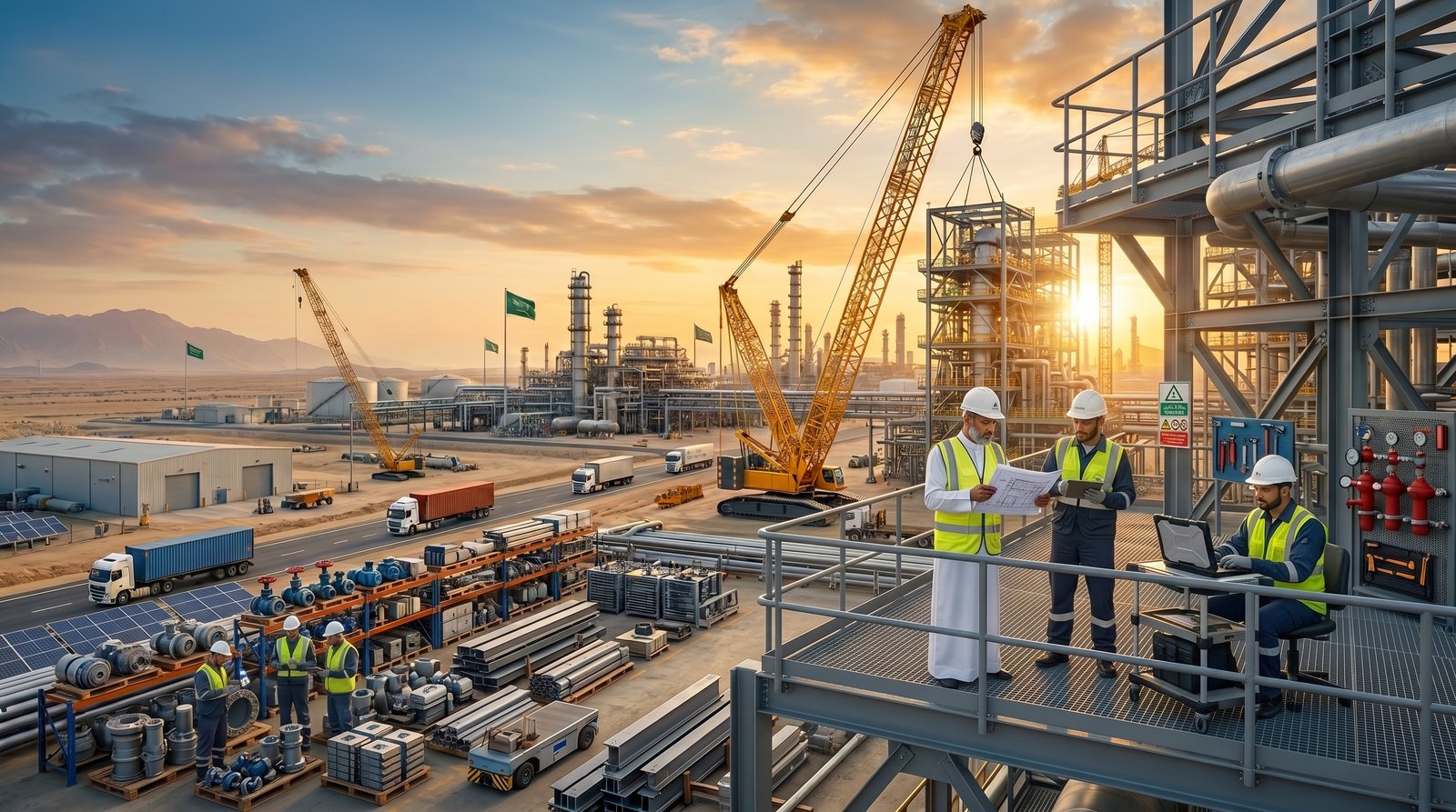 Industrial processing facility in Al Jubail, Saudi Arabia